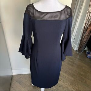 NWOT Calvin Klein bell sleeve sheath dress